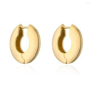 Hoop oorbellen Punk 18K GOUD GOLD DIKKE GOTHISCHE GOUDEN SILVER CIRCLE EARRING 2023 Trend metaal sieraden accessoires