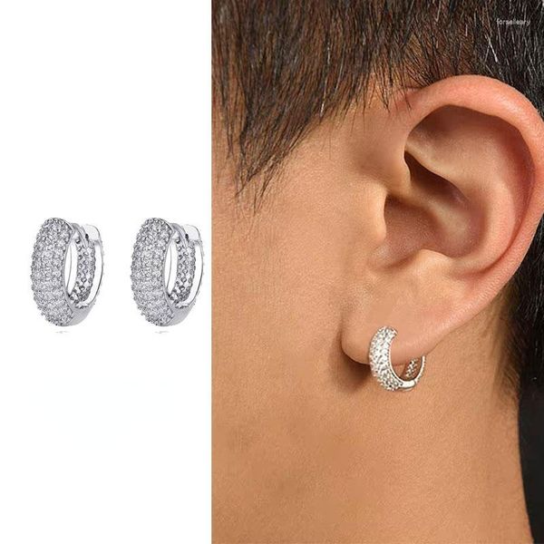 Pendientes de aro Punk Punk Brillante Zirconia para Hombres Mujeres Pequeño Huggie Cartílago Círculo Joyería de boda personalizada