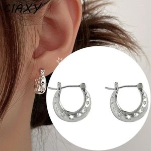 Boucles d'oreilles cerceaux Punk Star Big Metal Slemper pour les femmes élégantes grandes pentagram creuses coréenne boucle