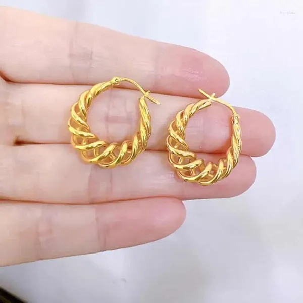 Pendientes de aro Pure 18k Gold Gold Women Au750