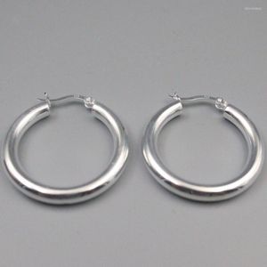 Boucles d'oreilles créoles en argent sterling pur S925 pour hommes et femmes