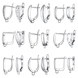 Boucles d'oreilles cerceaux Real S925 Résultats de couleurs en argent sterling