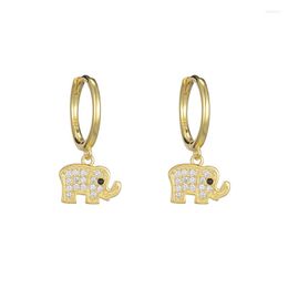 Boucles d'oreilles créoles REETI véritable 925 en argent Sterling cristal éléphant boucle d'oreille pour les femmes faisant des bijoux cadeau de fiançailles de fête de mariage