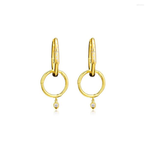 Boucles d'oreilles cerceau brillant fleur tige boucles d'oreilles 925 bijoux en argent Sterling pour femme maquillage mode femme fête en gros