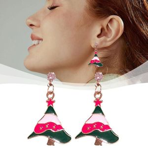 Boucles d'oreilles créoles Petite boucle d'oreille Noël pour femme Vacances Filles Arc Arbre Flocon de neige Stick On