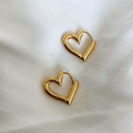 Hoop Earrings Small Heart Huggie Stainless Steel Minimalist Cute Sieraden Waterproof Summer 2023