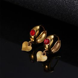 Boucles d'oreilles créoles petit coeur femmes fille arabe afrique moyen-orient bijoux de fête de mariage