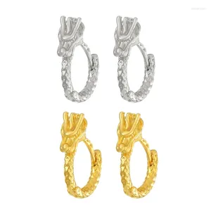 Boucles d'oreilles cerceaux petites pierciens simples étalons en forme de dragon bijoux vintage bijoux mode metal oreille boucles