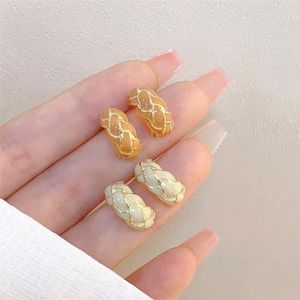 Boucles d'oreilles créoles Dongdaemun torsadées pour femmes, corée du sud, tendance, Simple, Niche de luxe, haut de gamme, automne et hiver 2022