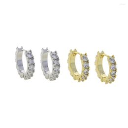 Hoop oorbellen sprankelende mode charme goud zilveren kleur helder cz verharde cirkel oor voor vrouwen bruiloft statement sieraden drop -schip