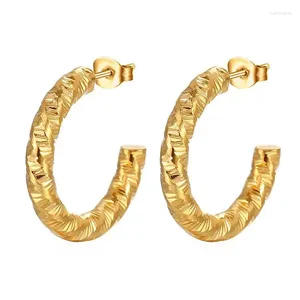 Boucles d'oreilles cerceau cercle en acier inoxydable pour les femmes en or couleurs argentées brincos bijoux bijoux en gros cadeau de fête