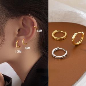 Boucles d'oreilles créoles acier inoxydable Little Huggies pour femmes Glamour or couleur métal Cartilage Piercing bijoux