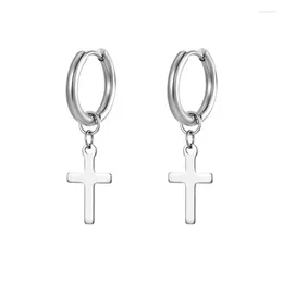 Oorringen Roestvrij Staal Verzilverd Punk Hiphop Cross Earring Voor Vrouwen Mannen Partij Sieraden Gift E1267