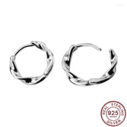 Hoop oorbellen Stempel 925 Sterling Silver Earring For Kids Wave Ear Cuff Clip op S925 Gift Vrouwen Girl Teen Fashion Jewelry