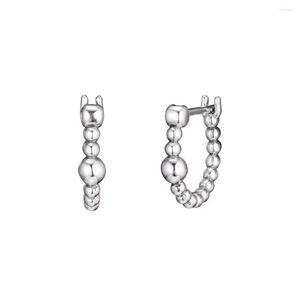 Boucles d'oreilles créoles chaîne de perles 925 bijoux en argent Sterling pour femme maquillage mode femme fête