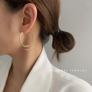 Boucles d'oreilles créoles d'été simples et créatives, Version coréenne du grand cercle, tendance, fête pour femmes, bijoux cadeaux de vacances