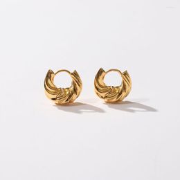 Hoop Earrings Timeless Wonder Brass Geo Swirl Hoops For Women Designer Jewelry Top Runway Trendy Party Gift Prom Punk Earing 2732