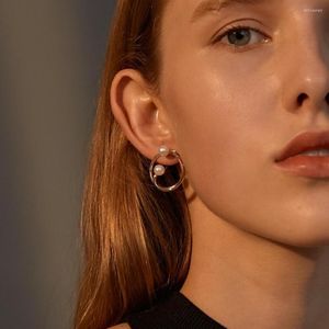 Hoop oorbellen trend ongebruikelijk voor dames stud piercing sieraden parel slaper punk met stenen Koreaans bungelen