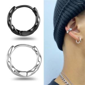 Oorringen Trendy 925 Sterling Zilver Voor Mannen Sieraden Mode Golf Hoepels Man Vrouw Zwart Wit Accessoires Jongen Gift