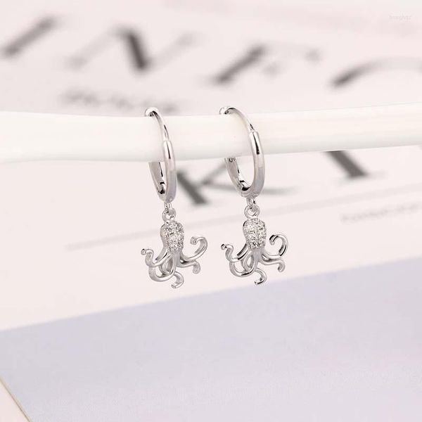 Boucles d'oreilles créoles à la mode gothique pieuvre gouttes pour femmes Style bohème Animal Piercing Pendientes bijoux accessoires