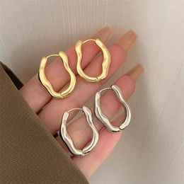 Oorringen Trendy Metalen Koreaanse Vierkante Oorringen Fashion Design Onregelmatige Minimalistisch Voor Vrouwen Moeder Sieraden Cadeau