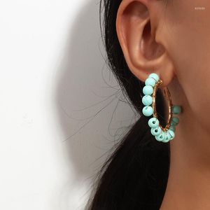 Boucles d'oreilles créoles cerceaux bohèmes uniques pour femmes déclaration bijoux fil Wrap mode Boho cercle femmes femme cadeau
