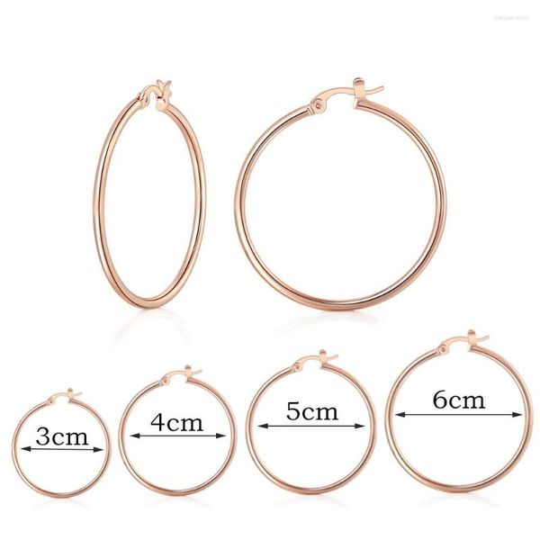 Boucles d'oreilles créoles Hyperbole inhabituelle Toutes tailles Boucles d'oreilles pour femmes Minimaliste Cercle Rond Piercing Boucles d'oreilles pour femmes Tendance Bijoux Accessoires E093