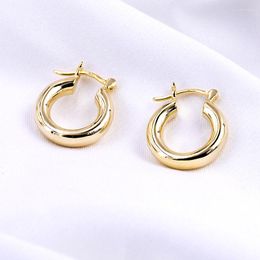 Hoopoorringen variëren 925 Sterling zilveren retro vrouwelijkheid Mode Mode Ear Buckle Golden 18K Gold Geplaatste geschikt voor cadeau