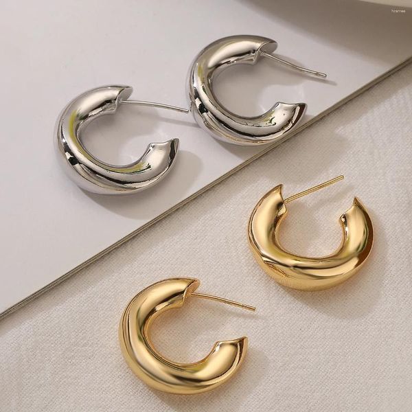 Boucles d'oreilles créoles Vintage français Chic pour femmes, accessoires de haute qualité couleur argent/or, bijoux quotidiens de rencontre, vente en gros