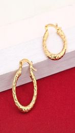 Pendientes de aro Vintage Metal Hand Patrón grabado Women39s Gold Growd Hook Drop4165079