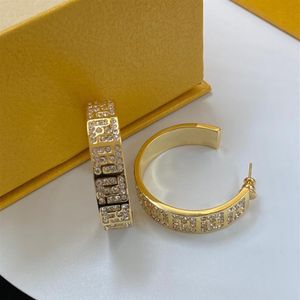 Oorringen met letterdiamanten voor dames Damesfeest Bruiloft Liefhebbers cadeau verlovingssieraden Bride222B