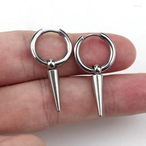 Pendientes de aro WKOUD, 1 pieza, pendiente colgante de cono, Piercing de cartílago del trago con bisagras de acero para mujeres y hombres, joyería Punk