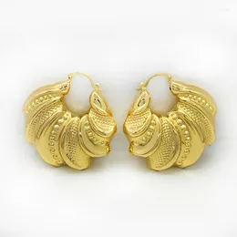 Boucles d'oreilles créoles pour femmes, bijoux à la mode, couleur or 24K, dubaï, Style africain éthiopien, pour fête arabe du moyen-orient, israël, soudan