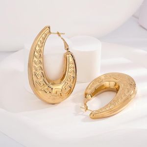 Hoop oorbellen vrouwen grote lichtgewicht gouden messing mode kostuum sieraden voor dames big