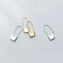 Boucles d'oreilles créoles WTLTC 925 Sterling Sliver Lock pour femmes Dainty Cadenas Huggie Unique Design Hoops Accessoires
