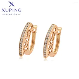 Hoepel Oorbellen Xuping Sieraden Aankomst Mode Elegante Oorbel Met Gouden Kleur Voor Vrouwen Gift X000468053