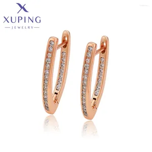 Boucles d'oreilles cerceaux xuping bijoux élégant style américain couleur or pour femmes cadeaux girl a00719786