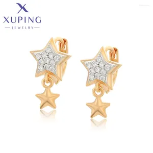 Boucles d'oreilles créoles Xuping bijoux mode arrivée étoile en forme de pierre couleur or boucle d'oreille pour les femmes à la mode bijoux cadeau X000698009
