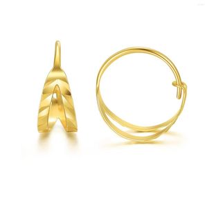 Boucles d'oreilles créoles YFN en or 14 carats pour femmes, véritables petits cerceaux jaunes, bijoux