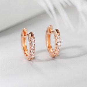 Pendientes de aro zhouyang cz círculo para mujeres simples rondas simples pequeños huggies perforando joyas al por mayor kbe130