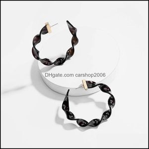 Hoop hie oorbellen sieraden ontwerper gedraaid transparant acryl lucite hars groot voor vrouwen Koreaanse stijl trendy grote oorbel hoepels drop del