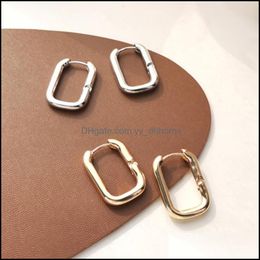 Hoop hie oorbellen sieraden verkopen Frans goud chic o -vormige dames dikke hoepels geometrische messing minimalistische drop levering 2021 rutk2