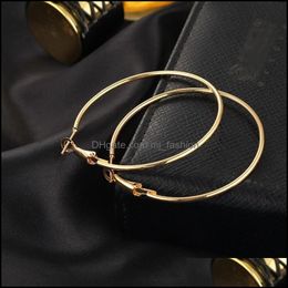 Hoop Hie Gold Earrings 6 Paren/Set Round Set For Woman Party Ladies Ear Jewelry 14K Rose Mens Big Drop Deview 2021 MJfashion Dhabh