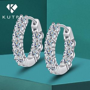 Hoop Huggie 1.8CT D Couleur Diamant Boucles D'oreilles S925 Sterling Argent Plaqué Or 18 Carats Huggie Boucle D'oreille pour Femmes Beaux Bijoux Cadeaux 231207