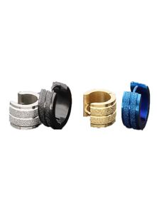 Hoop Huggie 1 paire couleur Boucles d'oreilles en or bleu petit cercle de mode en acier inoxydable hommes femmes bijoux accessoires 8271586