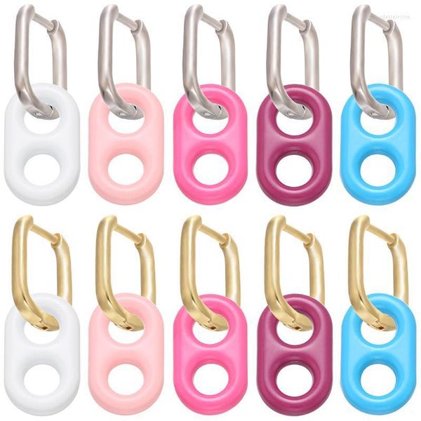 Hoop Huggie – petite boucle d'oreille couleur or 2022 pour femme, 1 pièce, en émail, nez de cochon Animal, vente en gros, VE280Hoop Odet22