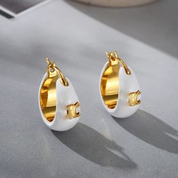 Hoop Huggie 18K Gold Luxury Brand Designer Circle Hoop Huggie Pendientes Oídos ANILES RETRO VINTAGI