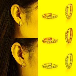 Cerceau Huggie 1 paire Chic Cartilage Zircon boucles d'oreilles pendantes goutte nez anneau bijoux or/Rose ColorHoop HuggieHoop