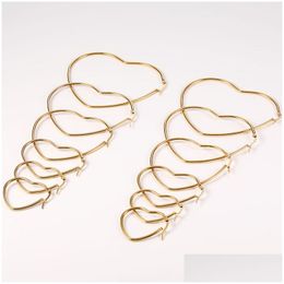 Hoop Huggie 2070Mm En Acier Inoxydable Grandes Boucles D'oreilles Pour Les Femmes Déclaration Étoile Ovale Coeur Créole Boucle Boucle D'oreille Cadeau Bijoux Drop D Dhgarden Dheva