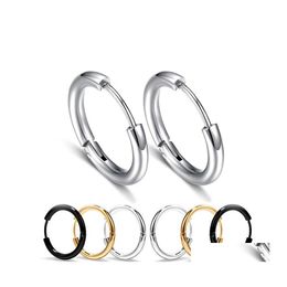 Hoop Huggie 316L roestvrijstalen hypoallergene oorbellen heren punk titanium hie oorringen voor vrouwen mode sieraden cadeau deliveux